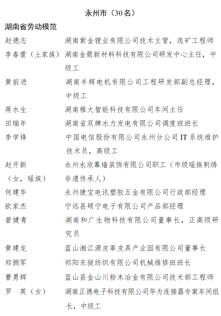 中共湖南省委湖南省人民政府关于表彰湖南省劳动模范和先进工作者的决定