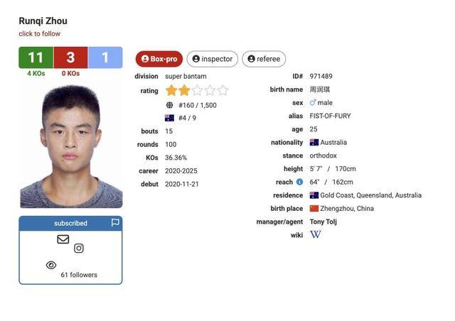 “00后”拳王周润琪澳洲遇袭后再发声:对不起老婆,不配当人家老公,回国后想离婚